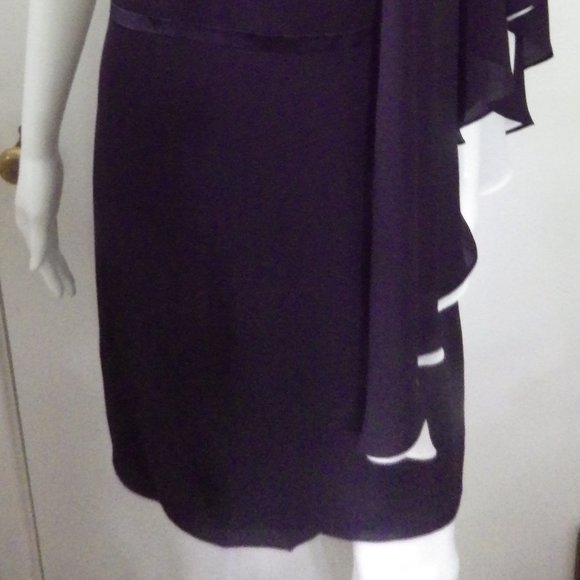 HALSTON Evening/ Cocktail Dress Black & White - Picture 2 of 13